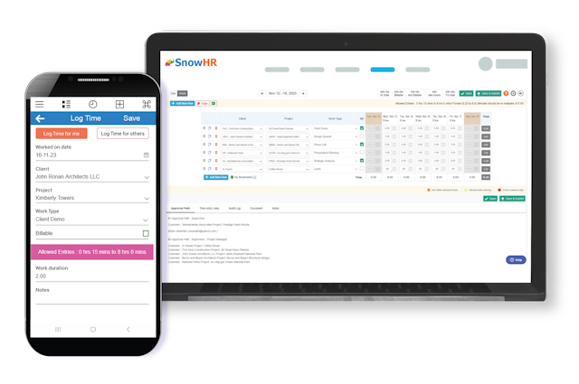 Web timesheet software with Time tracking and expense management